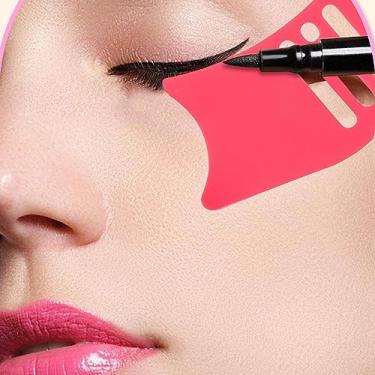 Imagem de Ferramenta de sombra de nariz, multifuncional, modelo de silicone, estêncil de contorno de nariz, maquiagem facial com pincel para iniciantes