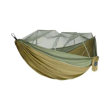 Imagem de Rede De Camping De Nylon Tamanho Duplo E Simples Com Mosquiteiro, Rede