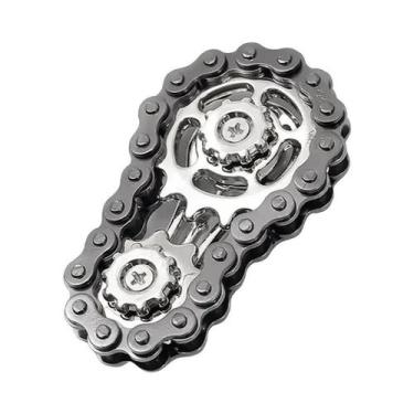 Imagem de Fidget Spinner Mecânico De Corrente Metálica Com Dentes De Roda Dentad
