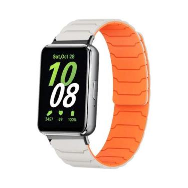 Imagem de Pulseira Magnética De Silicone Unissex Para Samsung Galaxy Fit 3 Acess
