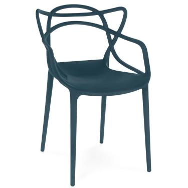 Imagem de Cadeira De Jantar Allegra Design Masters Empilhável - Azul Marinho