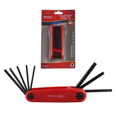 Imagem de Torx Canivete Pl T9-T40 Jogo 8 Peças Corneta