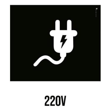 Imagem de Kit 5 Placa Acm Desenho 220V 18X23 - Sinalizo