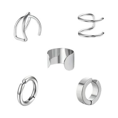 Imagem de Brincos De Clipe Femininos Em Aço Inoxidável Sem Furo, Criativos E Sim
