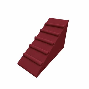 Imagem de Rampa Pet Antiderrapante Para Cachorro Gato Com Degraus Cor Vinho Liberty Móveis