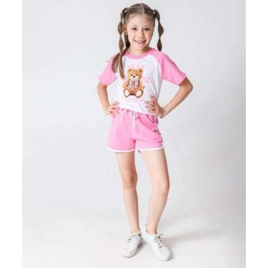 Imagem de Conjunto Infantil Manga Curta Urso Marisa Tam 4 a 10 O-97117, Off whit