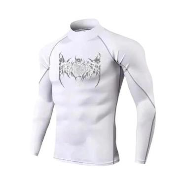 Imagem de Camisa De Compressão Masculina Y2K Com Gola Alta Para Fitness, Secagem