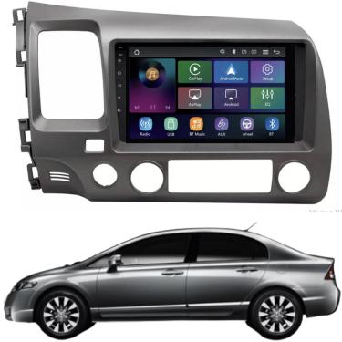 Imagem de Central Multimídia MP5 New Civic 07/11 Tela 9" Polegadas Carplay e Android Auto Sem Fio - Roadstar RS-9200BR Pro Line