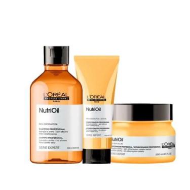 Imagem de Kit L'Oréal NutriOil Sh 300ml + Cond 200ml + Máscara 250g