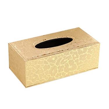 Imagem de Elonglin Capa de Caixa de Guardanapo Retangular Caixa de Tecido de Couro para Casa Carro Caixa de Lenços de Papel J G