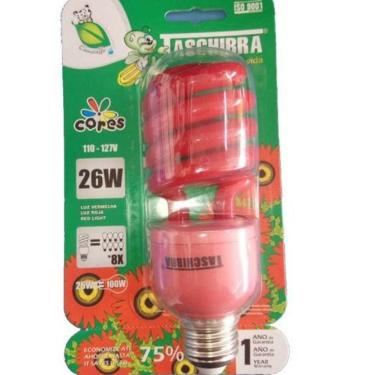 Imagem de Lâmpada Fluorescente Compacta Espiral 127V 26W Luz Vermelha