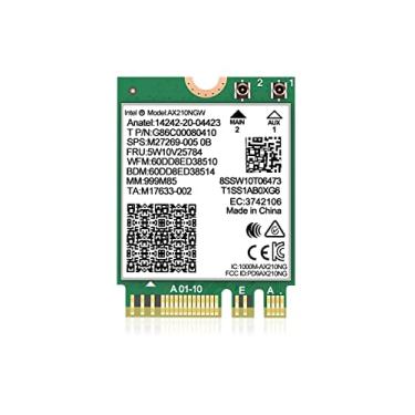 Imagem de Placa sem fio WiFi 6E Intel AX210 NGW Bluetooth 5.3 Tri-Band 5400Mbps adaptador de rede para laptop compatível com Windows 10/11 (64 bits) M.2/NGFF