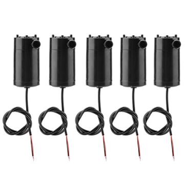 Imagem de 5 peças/conjunto mini bomba de água, DC3-5V micro DC bomba submersível, 1,2-1,6L/min, elevação de 0,3-0,8 metros, baixo ruído, baixo consumo de energia, para fonte pequena, aquário, pequeno lago de peixes