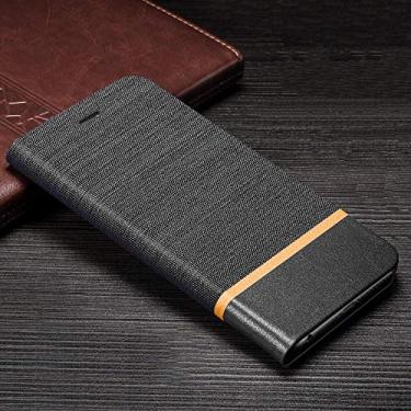 Imagem de For LG Leon H340N / H324 Canvas Three-color Stitching Business Horizontal Flip Leather Case with Holder & Card Slot