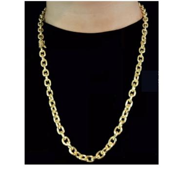 Imagem de Cordão Corrente 8mm Cadeado Fecho Canhao de moeda antiga