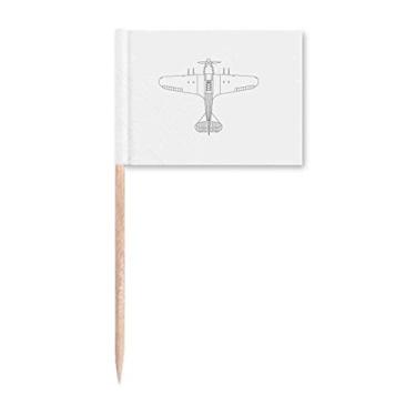 Imagem de Marcadores de palito de dente com tecnologia militar de aeronaves para decoração de festa