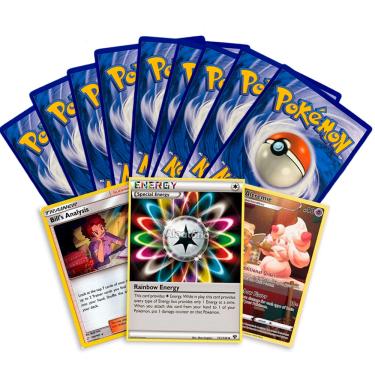 100 Cartas Pokemon Sem Repetições com 5 Brilhantes + Ultra Rara V