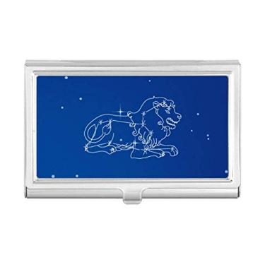 Imagem de Porta-cartões de visita com padrão de constelação de Leão Star Universe
