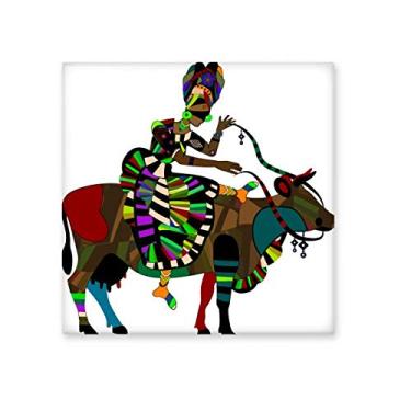 Imagem de Azulejo de cerâmica brilhante totem de curativo de minoria chinesa decalque brilhante pedra adornada tijolo vitrificado