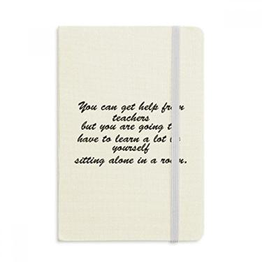 Imagem de Caderno com citação "You Need To Study By Yourself oficial de tecido rígido diário clássico