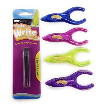 Imagem de 4 lápis mecânicos Twist N Write com pacote de 5 recargas, grafite de 2 mm