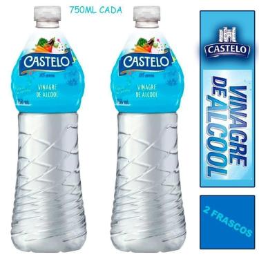 Imagem de 2 Vinagre De Alcool Castelo Branco Frasco 750Ml