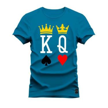 Imagem de Camiseta Plus Size T-Shirt Algodão Premium 30.1 Rei Rainha - Nexstar