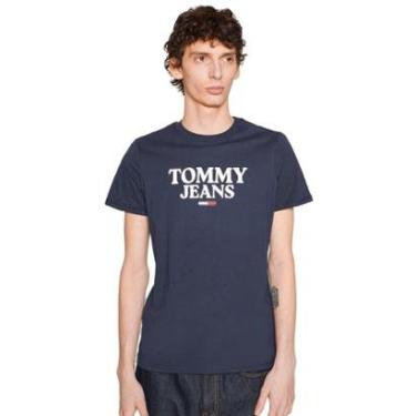 Imagem de Camiseta Tommy Jeans Masculina Center Entry Graphic Azul Marinho-Masculino