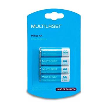 Imagem de Pilhas AA Recarregáveis Multilaser 2500 mah 4 Unidades 1.2V