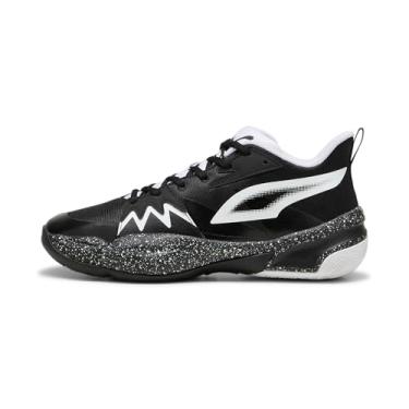 Imagem de PUMA Tênis de basquete masculino Genetics, preto para todos os tempos, vermelho, 48, Preto/branco, 40