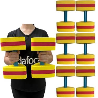Imagem de Genérico, Kit 3 Pares Halteres Aquáticos Hidroginástica em EVA DF1107-AM 3 à 4kg Amarelo e Vermelho Dafoca Sports