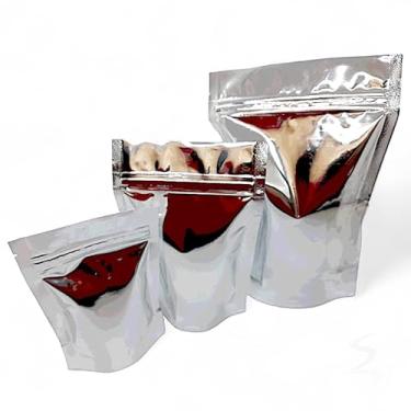 Imagem de Sacos Stand Up Pouch Metalizado Laminado Fecho Zip 10x15 Capacidade 150 Ml- Ideal para embalagens de produtos diversos- Kit c/100 Unidades