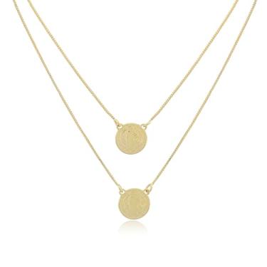 Imagem de Colar Escapulario São Bento Semi Joias Banhado Ouro 18k