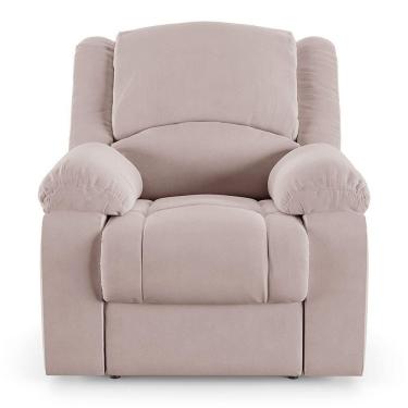 Imagem de Poltrona Do Papai Reclinável Sala De Cinema Barcelona Elétrica Massagem Usb Veludo Rosê