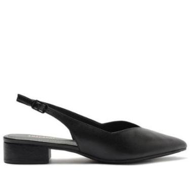 Imagem de SAPATILHA SLINGBACK SALTO BLOCO CORTE TRIANGULAR PRETA C 30570 0015 0003 ANACAPRI-Feminino