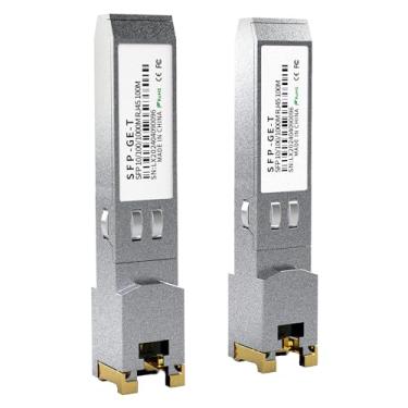 Imagem de Transceptor Ethernet de cobre SFP para RJ45 Gigabit 1000Base-T - Compatível com Cisco, Meraki, Ubiquiti, D-Link, TP-Link, Supermicro, Netgear, MikroTik S-RJ01, 1,25 G SFP-T, até 100 m