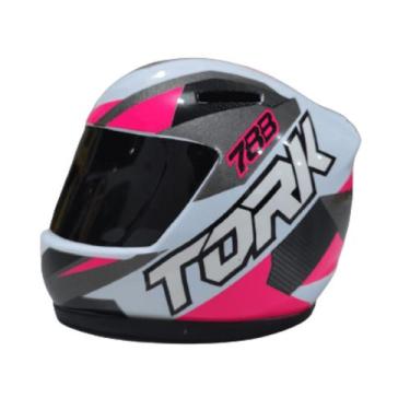 Imagem de Capacete cofre tork edition mini brilhante - Pro Tork, Branco/Rosa