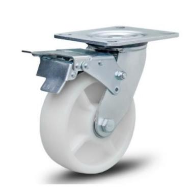 Imagem de Rodizio Giratório 6X2 C/freio roda de nylon c/ rolamento 600 kg - Cols