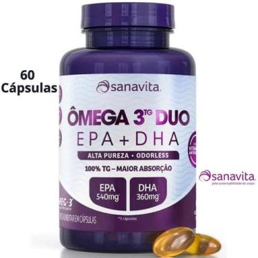Imagem de Ômega 3  Duo EPA + DHA SANAVITA - OMEGA 3 60 cápsulas, Sem sabor