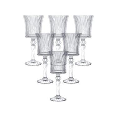 Imagem de Jogo de Taças de Vidro para Água e vinho Transparente 260ml 6 Peças Ha