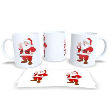 Imagem de Canecas de Porcelana Personalizadas Papai Noel - Estampa Sublimada, Mo