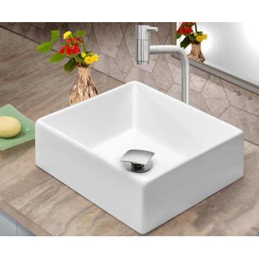 Imagem de Kit Cuba Tulipa Sobrepor com Torneira Inox e Valvula Click - Loja Doce