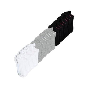 Imagem de Kit com 12 Meias Básicas Cano Curto Lupo 4536-089, Branco, 34-39