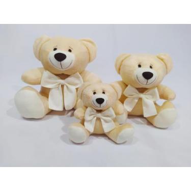 Imagem de Trio De Ursinhos Ted Com Laço Para Nichos 14cm 20cm 25cm - XÚ BABY CON