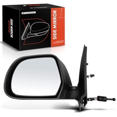 Imagem de A-Premium Espelho retrovisor manual do lado do motorista - compatível com Nissan Versa 2012 2013 2014 - Espelho retrovisor externo preto dobrável manual não aquecido - Substituição # 963023AN0A