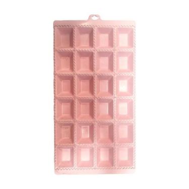 Imagem de Forma Para Ravioli e Mini Pastel Branco e Rosa Faz 24 Recheado - Prati