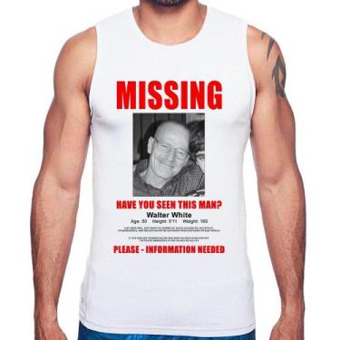 Imagem de Regata Walter White Missing - Foca na Moda, Branco, G