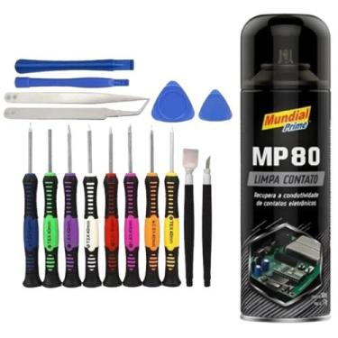 Imagem de Kit 16 Chaves de Precisão Fenda Philips Torx Pentalobe com Spray Limpa