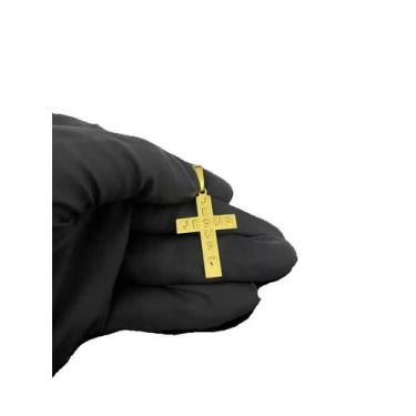 Imagem de Pingente Jesus Cruz Coração - Banhado a Ouro 18k - ToJoia18k