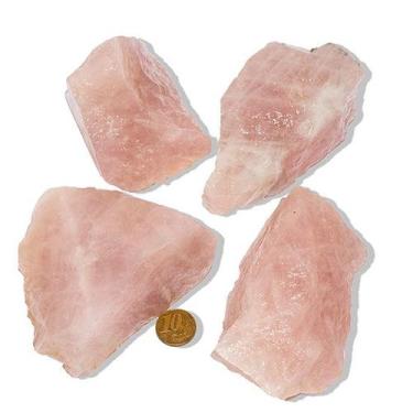 Imagem de 05 Cristal Rosa Pedra Bruto 300 a 400g Média 5 a 10cm Tipo B - Cristai